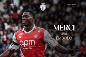 据悉转会费1300万欧！摩纳哥官方：28岁瑞士前锋恩博洛加盟雷恩