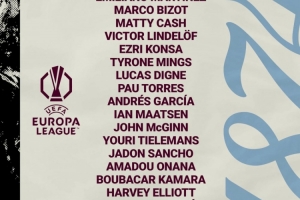 维拉欧联杯大名单：大马丁、桑乔、埃利奥特、沃特金斯在列