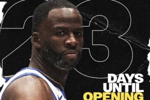 距揭幕战还有23天！勇士官方为23号追梦制作海报 给新赛季造势