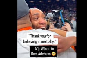 ❤️真·官宣！阿贾哭着拥抱阿德巴约：谢谢你一直相信我 宝贝