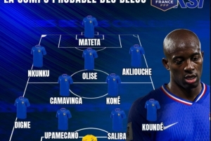 法媒预测法国对阵冰岛首发：马特塔出战，于帕、萨利巴搭档中卫