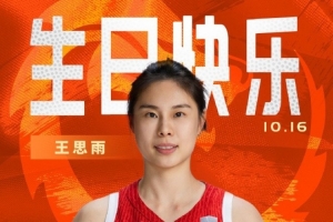 中国篮球之队官博祝王思雨生快：以坚毅定格高光 用智慧执掌赛场