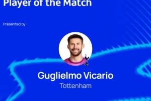 9次扑救力保球门不失，官方：维卡里奥当选热刺0-0摩纳哥全场最佳