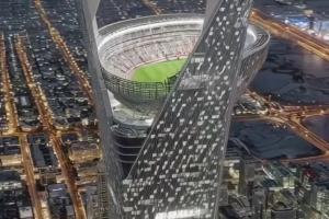 骗了5000万人😅邮报：沙特摩天大楼球场是AI生成，视频成本3元