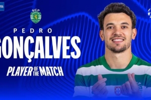 1关键传球1过人成功，贡萨尔维斯当选葡体1-1尤文一役全场最佳