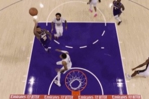 超高弧度！斯玛特面对文班亚马抛投拿到两分