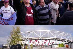 太阳报：不满俱乐部所有者，西汉姆联球迷抬棺抗议