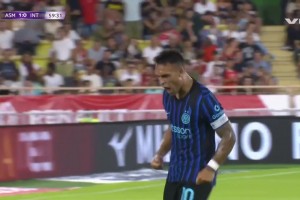 扳平比分！国米快速反击，劳塔罗晃开防守抽射破门